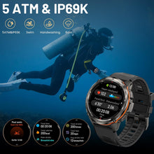 Carregar imagem no visualizador da galeria, KOSPET Tank T3 Ultra Negro - Relógio Inteligente para homem, 1.43&quot; AMOLED, HD display, Smartwatch com Chamadas Bluetooth e Whatsapp Notificação, Resistente a Água 5ATM, Corpo em Aço Inoxidável, Android/iOS
