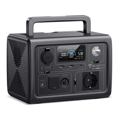BLUETTI EB3A Generador Solar Portátil, Respaldo de Batería LiFePO4 de 268Wh, Salidas de AC de 600W (Pico de 1200W), Carga 80% en 30 minutos, Generador para Acampar (Panel Solar Opcional)