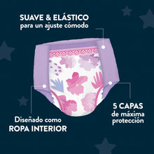 Carregar imagem no visualizador da galeria, Huggies DryNites Pañales para Niña 4-7, 17-30 kg, Clínicamente Probado con 5 Capas de Óptima Protección Nocturna, 4 Packs de 16, Total 64 Pañales Desechables de Noche

