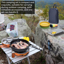 Carregar imagem no visualizador da galeria, Berglander Juego de Utensilios de Cocina para Camping con Juego de Cubiertos y Plato, Tazas vajilla, Camping Accesorios Camper, Utensilios de Cocina para Acampada, para Picnic, Barbacoa y Camping
