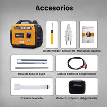 Carregar imagem no visualizador da galeria, maXpeedingrods Generador Electrico Gasolina 2300W Pico Generador Inverter Silencioso Portátil de Emergencia, 230V Ligero Salidas USB/AC/DC para Camping Autocaravan Apagon
