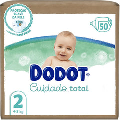 Dodot Fraldas bebé cuidado total tamanho 2 (4-8 kg), 50 fraldas