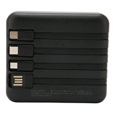 Carregar imagem no visualizador da galeria, Banco de Energía para Teléfono Solar de 20000 MAh, Banco de Energía Solar Portátil a Prueba de Agua con Cable de Carga para Exteriores, 2X USB y USB C, Puerto Micro USB (Negro)
