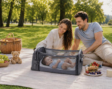 Upload image to gallery viewer, Genérico Mochila de Maternidad con Cuna Portátil Integrada, Bolsa Pañalera Multifuncional Impermeable para Viaje, Gran Capacidad, Organizador Bebé con USB y Cambiador para Mamá y Papá
