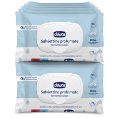 Toallitas Multiuso Para Bebés, Con Clip, Sin Alcohol, Perfumadas, Adecuadas Para Pieles Sensibles, Megapack de 864 Toallitas, 12 Paquetes de 72 Toallitas Cada Uno