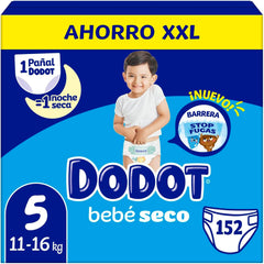 Dodot - Fraldas Bebé Seco T5 11-16 Kg com 152 Unidades