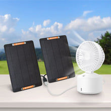 Carregar imagem no visualizador da galeria, 2PCS Panel Solar con Puerto USB, Cargador Solar de 6W 5V, Cargador Solar USB a Prueba de Agua IP67 para DIY, Teléfonos Inteligentes, PowerBank, Monitoreo al Aire Libre Pequeños Ventiladores

