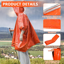 Carregar imagem no visualizador da galeria, flintronic Poncho de Supervivencia, 3 PCS Mantas Térmicas de Emergencia, Impermeable Resistente al Desgarro, Manta de Aluminio Reversible para Emergencias o Primeros Auxilios
