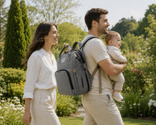 Upload image to gallery viewer, Genérico Mochila de Maternidad con Cuna Portátil Integrada, Bolsa Pañalera Multifuncional Impermeable para Viaje, Gran Capacidad, Organizador Bebé con USB y Cambiador para Mamá y Papá
