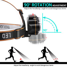 Carregar imagem no visualizador da galeria, DAWINSIE Linterna Frontal LED Recargable, Alta Potencia, Cabeza con 4 Modos, Alcance de 500M, con Impermeable IPX20 para Casco, Pesca, Bicicleta, Camping y Caza
