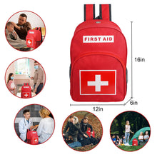 Carregar imagem no visualizador da galeria, Mochila de primeros auxilios, mochila médica de emergencia, impermeable y de gran capacidad, bolsa vacía de primeros auxilios, ideal para paramédicos de EMT en casa, oficina, etc
