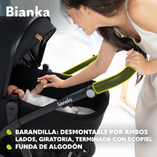 Carregar imagem no visualizador da galeria, LIONELO BIANKA Cochecito de Bebé 3 en 1 (22 kg) Portabebés (9 kg) Silla de Coche (13 kg), Plegable, Sistema de Viaje Respaldo Ajustable Ruedas 360o Amortiguación, Capota XXL, Carrito de Bebe (Beige)
