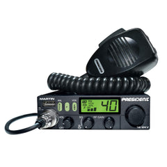 President Martin Multistandard 40CH Am/FM Roger Beep Scan - Filtro ANL (4 W, 12/24 V, Pantalla Multicolor, Radio CB para Europa)