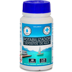Pastillas Potabilizadoras Chilanco - Purificador de Agua para Autocaravanas, Barcos y Camper en Depósitos de Agua Potable | 1 Pastilla Purifica 200 Litros | 48 Unidades