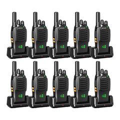 Retevis H777H Radio Bidireccional Recargable, Walkie Talkie con Pantalla, 16 Canales, USB C, VOX, Linterna, Silenciador de Nivel 1-9, Walkie-Talkies para Escuela, Fabricante (Negro, 10 Piezas)