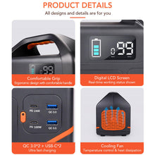 Carregar imagem no visualizador da galeria, HTDRE Estación de energía portátil con generador Solar de 150.000 mAh, batería de Respaldo, Fuente de alimentación para Aventuras al Aire Libre, Viajes y acampadas.
