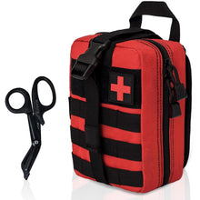 Carregar imagem no visualizador da galeria, Krisvie Tactical EMT Medical - Bolsa de Nailon 1000D con Parche de Primeros Auxilios (Rojo)
