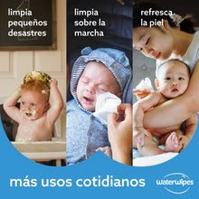 Carregar imagem no visualizador da galeria, WaterWipes Toallitas húmedas Originales para Bebés, Sin Plástico, 240 unidades (Paquete de 4), 99,9% Base de Agua, y Sin Perfume para Pieles Sensibles

