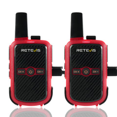 Retevis RT15 Walkie Talkie Recargable, Exteriores Walkie Talkies Profesional, 1000 mAh, Vox, Listo para Usar, Walkie Talkie Largo Alcance para Viajes Familiares, Senderismo, Acampada (Rojo, 1 Par)