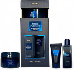 Good Luck Body Care Set for Men, Facial Gel, Shower Gel and Body Scrub - 3 Piece Gift Set