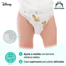 Carregar imagem no visualizador da galeria, Marca Amazon - Mama Bear Disney pañales ultrasecos, Talla 6 (15+ kg) , Blanco, 140 Unidad, 2 Paquetes de 70 - PACK MENSUAL
