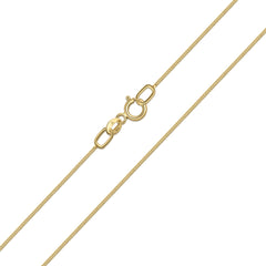 Amberta Allure Cadena para Mujer en Oro Amarillo de 9 Quilates: Cadena Barbada 0.8 mm - 36 cm