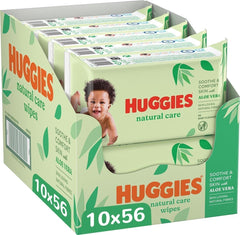 Huggies Natural Care Toalhitas para bebé, pack 10x56