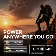 Carregar imagem no visualizador da galeria, imuto 8 Piezas Pilas Recargables AA/AAA,Batería AA AAA 3000/1300 mWh 1.5V Litio Alta Capacidad más de 1600 ciclos con Carga rápida Negra Cargador de Pantalla LED
