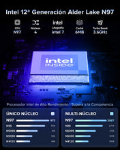 Carregar imagem no visualizador da galeria, AOC Ordenador Portatil con Intel 7 [Supera al Celeron] (hasta 3,6 GHz) Notebook 15,6 Pulgadas, 16GB RAM 512GB SSD(hasta 2TB), 1080P, Portátil Negocios, 5G WiFi,BT5.2,Tipo C,USB,HDMI,Carcasa Metálica
