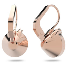 Carregar imagem no visualizador da galeria, Swarovski Pendientes Bella V, Talla redonda, Tono dorado, Baño tono oro rosa
