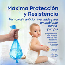 Carregar imagem no visualizador da galeria, EcoBioPur Pack de 10 Unidades Recambios Compatibles con Tommee Tippee Sangenic Tec, Simplee y Twist &amp; Click – Bolsas Antiodor Resistentes para Pañales
