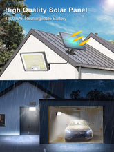 Carregar imagem no visualizador da galeria, SIGRILL Focos Exterior Solares, 172LED Luz Solar Exterior con Sensor de Movimiento 3 Modos, IP65 Lampara Solar con Mando a Distancia, 6000K Luz Solar Exterior Jardin Garajes
