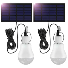 Carregar imagem no visualizador da galeria, Lámpara Solar Colgante Exterior 3W con Cable 3,45M, Lampara Solar Portátil con Panel Solar, Farolillo Solar Recargable para Pesca, Tienda de Campaña, Senderismo, Emergencia, Jardín, 2 juegos
