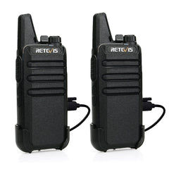 Retevis RT622 Walkie Talkie Profesionales, PMR446 16 Canales Walky Talky Recargable, CTCSS DCS Sonido Claro, VOX, Walkie Talkie Larga Distancia para Adultos, Senderismo (Negro, 1 Par)