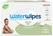 Carregar imagem no visualizador da galeria, WaterWipes Toallitas húmedas Texturizadas de Origen Vegetal para Niños Pequeños y Bebés, ), 99,9% Base de Agua, Sin Perfume Para Pieles Sensibles, 12 Pack x 60 Toallitas (720 total)
