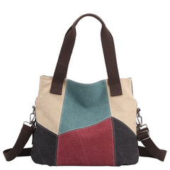 SIVENKE Bolso de Lona para Mujer Bolso de Las Señoras de la Lona Bolso de Hombro de Las Mujeres Bolso Bandolera Bolso Tote Bolso Shopper