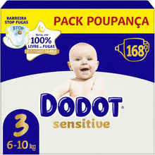 Upload image to gallery viewer, Dodot Sensitive Tamanho 3 absorção (6-10 kg), Megapack 168 fraldas
