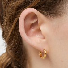 Carregar imagem no visualizador da galeria, TOUS Pendientes de Aro con Baño de Oro 18Kt sobre Plata para Mujer con Motivo de Oso y Cierre Criolla, Elegante y Versátil, Colección Basics
