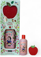 Disney Princess bath set with 300 ml vegan shower gel and themed sponge, gentle care and ideal for children, 2 pieces