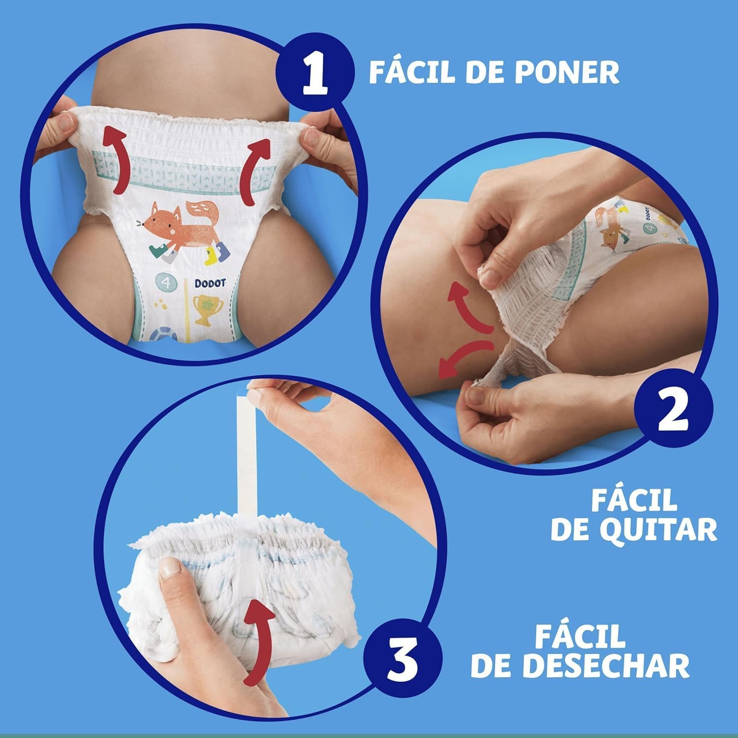 Dodot Bebé Pants Pañales, Talla 5, 12-17 kg, 116 Pañales, Pañal-Braguita con Ajuste 360° Anti-Fugas, Pack Mensual