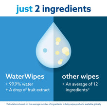Carregar imagem no visualizador da galeria, WaterWipes Toallitas húmedas Originales para Bebés, Sin Plástico, 720 unidades (Paquete de 12), 99,9% Base de Agua, y Sin Perfume para Pieles Sensibles
