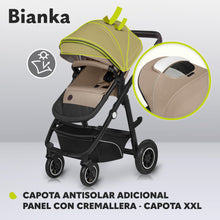 Carregar imagem no visualizador da galeria, LIONELO BIANKA Cochecito de Bebé 3 en 1 (22 kg) Portabebés (9 kg) Silla de Coche (13 kg), Plegable, Sistema de Viaje Respaldo Ajustable Ruedas 360o Amortiguación, Capota XXL, Carrito de Bebe (Beige)
