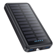 Carregar imagem no visualizador da galeria, Pxwaxpy Power Bank 26800mAh, Cargador Solar 15W 3.0A [USB C Entrada &amp; Salida] Carga Rápida, 3 Salidas 3 Entradas Batería Externa con Linterna LED Cargador Portátil para iPhone Samsung Huawei y más
