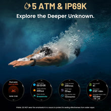 Carregar imagem no visualizador da galeria, KOSPET Tank 3 Negro - Relógio Inteligente para homem, 1.43&quot; AMOLED, HD display, Smartwatch com Chamadas Bluetooth e Whatsapp Notificação, Resistente a Água 5ATM, Corpo em Aço Inoxidável, Android/iOS
