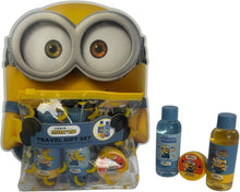 Carregar imagem no visualizador da galeria, Kit de viagem infantil de cuidados pessoais minions, 3 peças: Shampoo 60 ml, gel de banho 60 ml, Bsparadisy Labial 10 g
