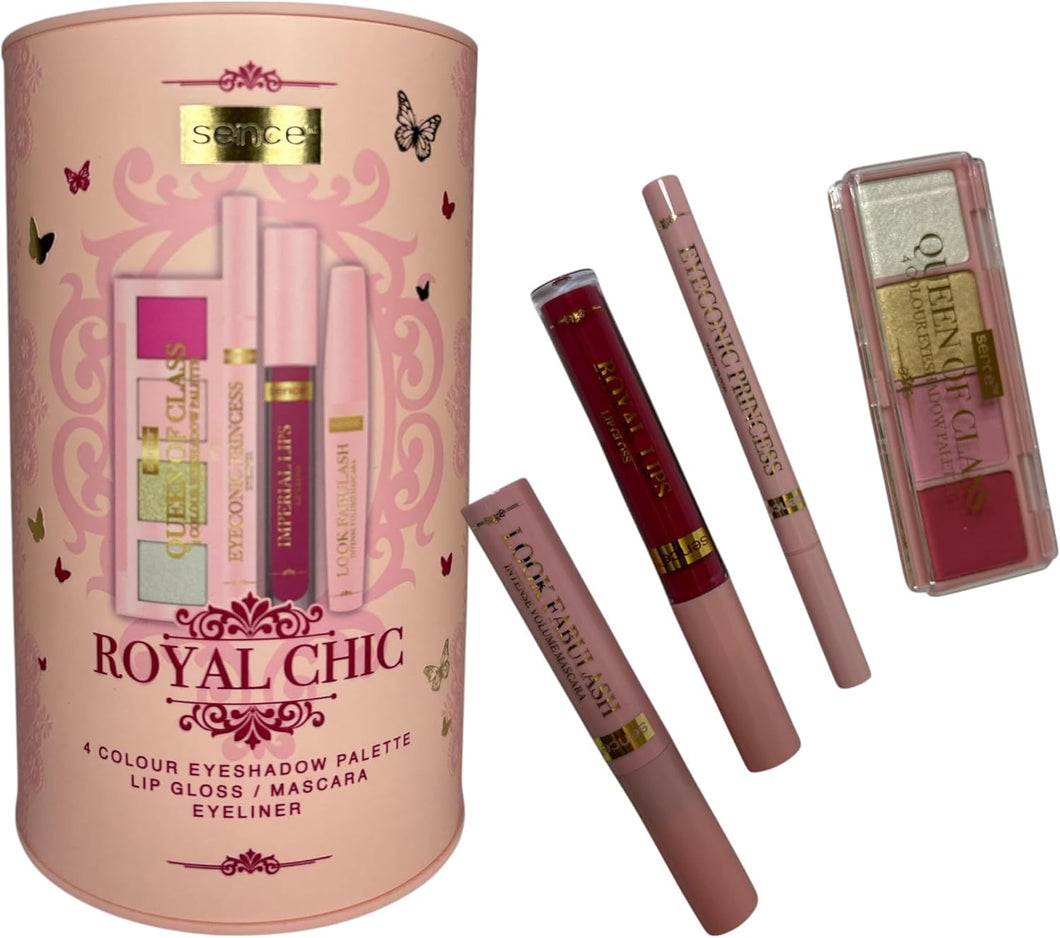 Set de Maquillaje 4 en 1: Paleta de Sombras, Brillo Labial, Máscara y Delineador Líquido Veganos, 4 Piezas Ideales para Cualquier Look