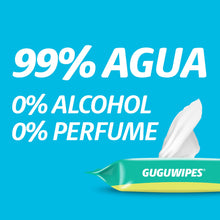 Carregar imagem no visualizador da galeria, Guguwipes Toallitas húmedas para bebé 99% agua sin plástico - 180 uds (pack 60x3) - Fibras origen 100% natural

