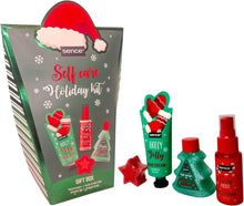 Carregar imagem no visualizador da galeria, Caixa de presente de 4 peças - creme de mãos, corpo e cabelo, gel de duche e sabão artesanal - kit autocuidado vegan e sustentável, ideal para o Natal
