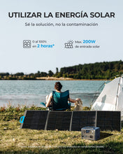 Carregar imagem no visualizador da galeria, BLUETTI EB3A Generador Solar Portátil, Respaldo de Batería LiFePO4 de 268Wh, Salidas de AC de 600W (Pico de 1200W), Carga 80% en 30 minutos, Generador para Acampar (Panel Solar Opcional)
