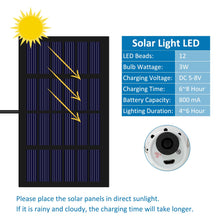 Carregar imagem no visualizador da galeria, Lámpara Solar Colgante Exterior 3W con Cable 3,45M, Lampara Solar Portátil con Panel Solar, Farolillo Solar Recargable para Pesca, Tienda de Campaña, Senderismo, Emergencia, Jardín, 2 juegos
